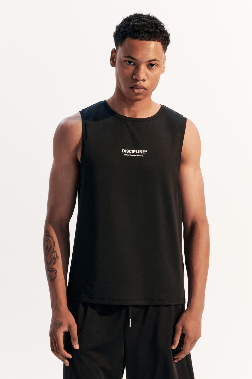 Майка спортивная с надписью - цвет черный - 3