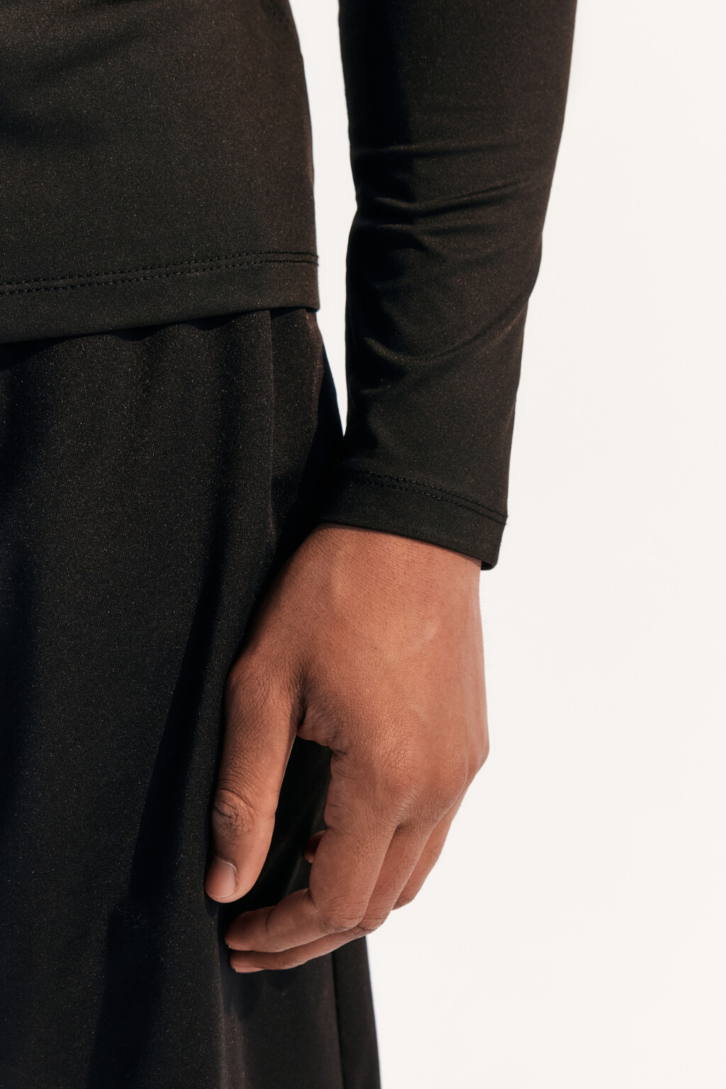 Лонгслив спортивный с надписью - цвет черный - 6