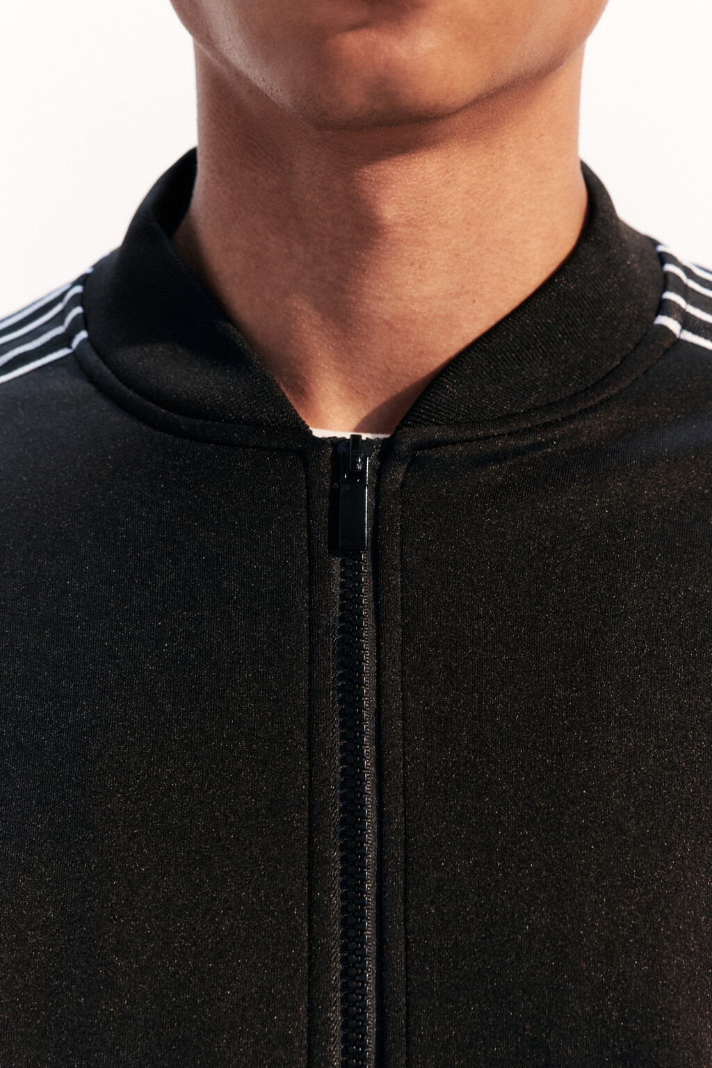 Олимпийка спортивная с лампасами - цвет черный - 5