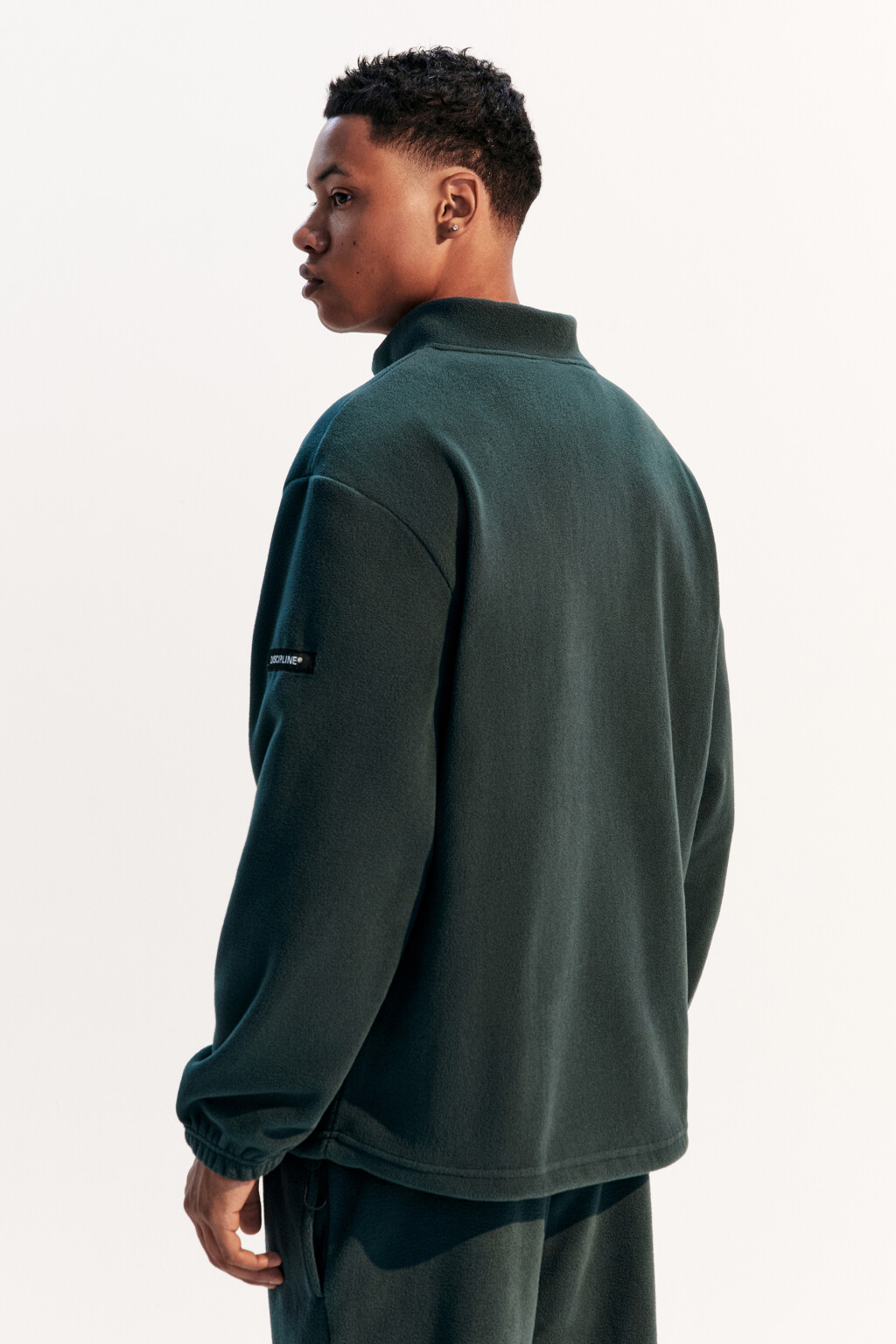 Толстовка half zip из флиса - цвет зеленый - 3