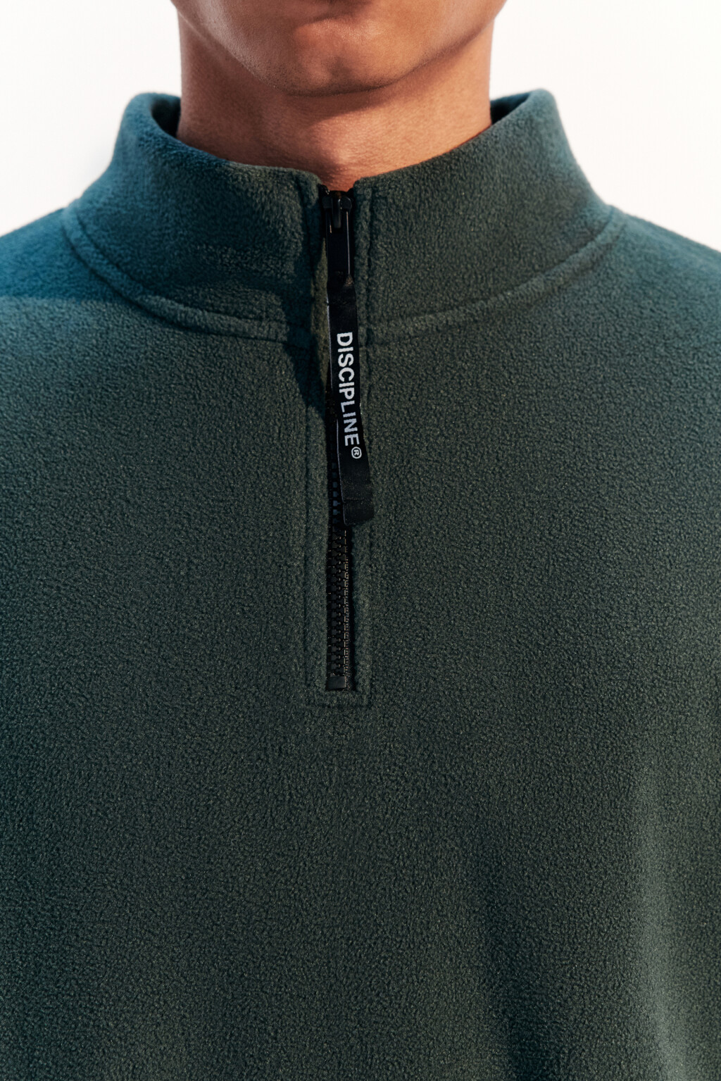 Толстовка half zip из флиса - цвет зеленый - 5
