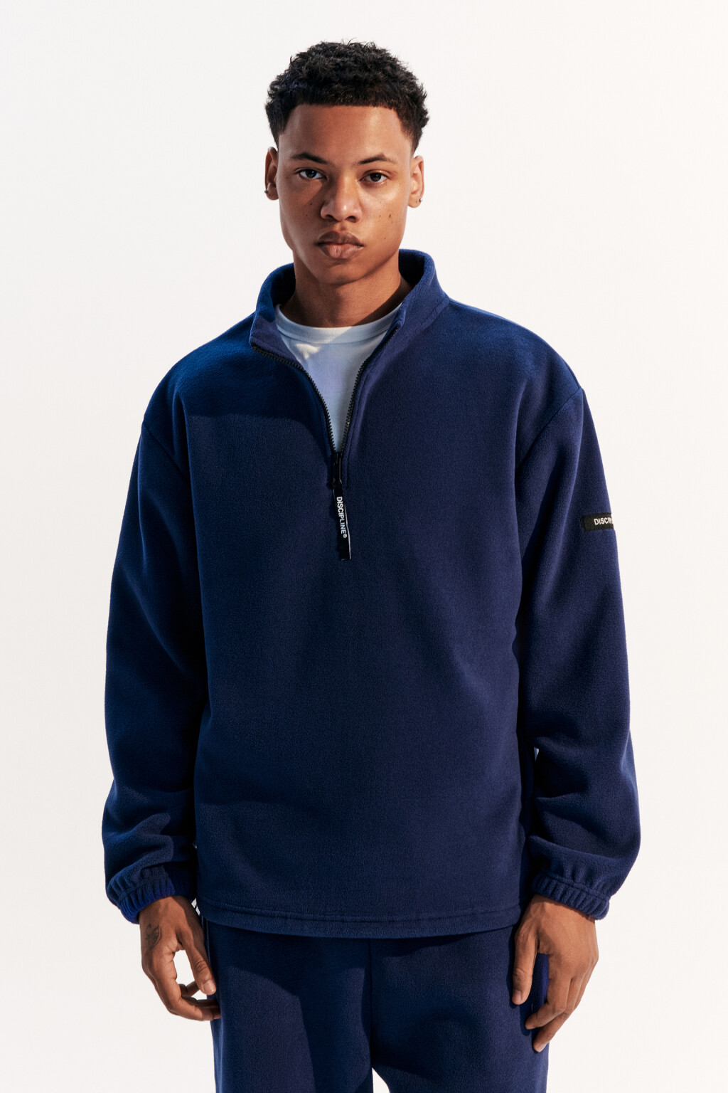 Толстовка half zip из флиса - цвет синий - 2