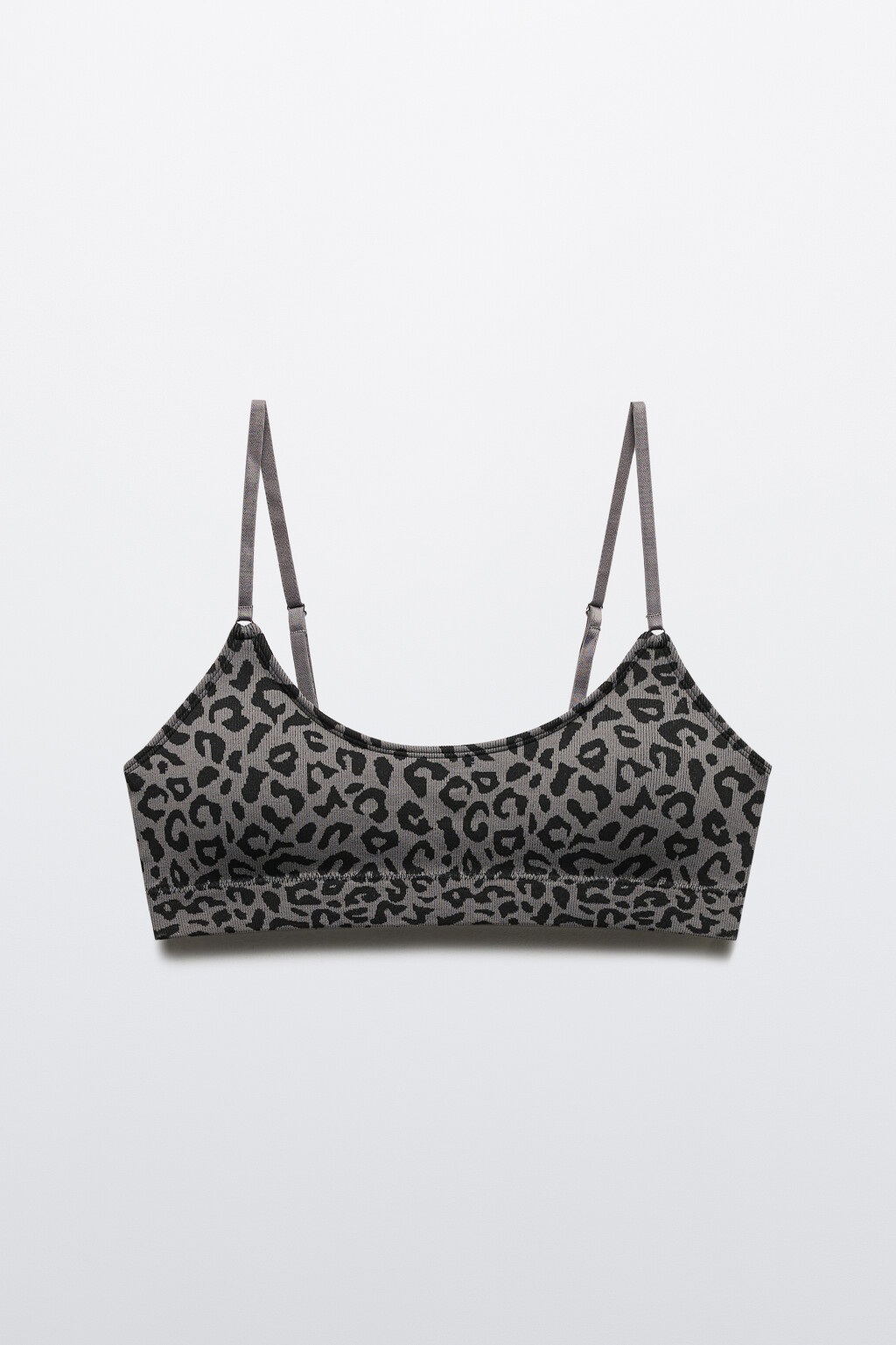 Бюстгальтер-топ с леопардовым принтом - цвет серый - 5