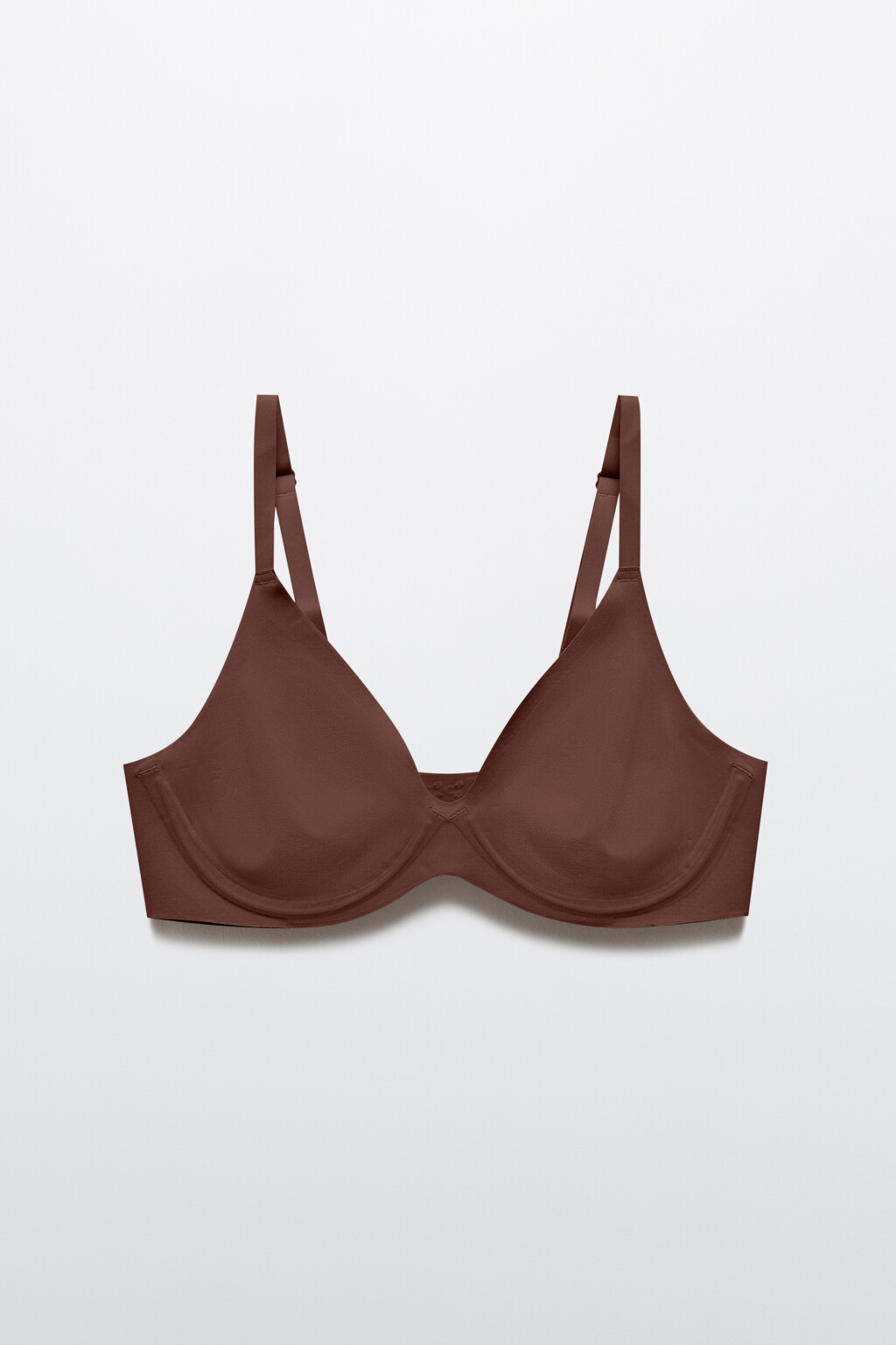 Бюстгальтер базовый на косточках - цвет коричневый - 5