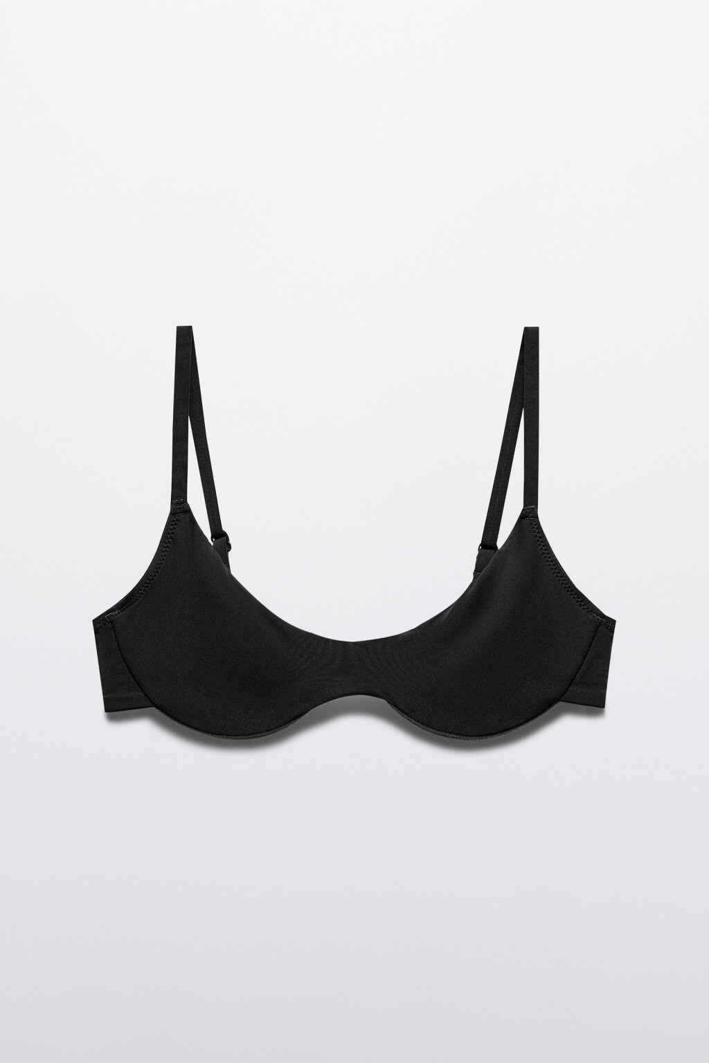 Бюстгальтер-бра на тонких бретелях - цвет черный - 5