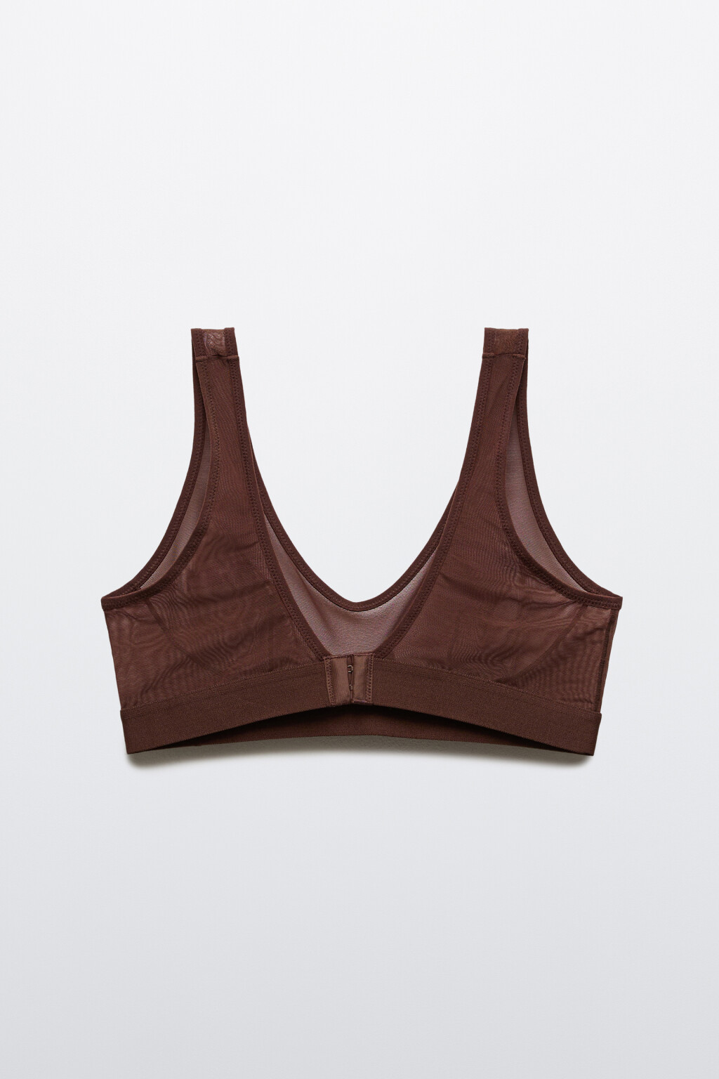 Бюстгальтер-бралетт из сетки - цвет коричневый - 7