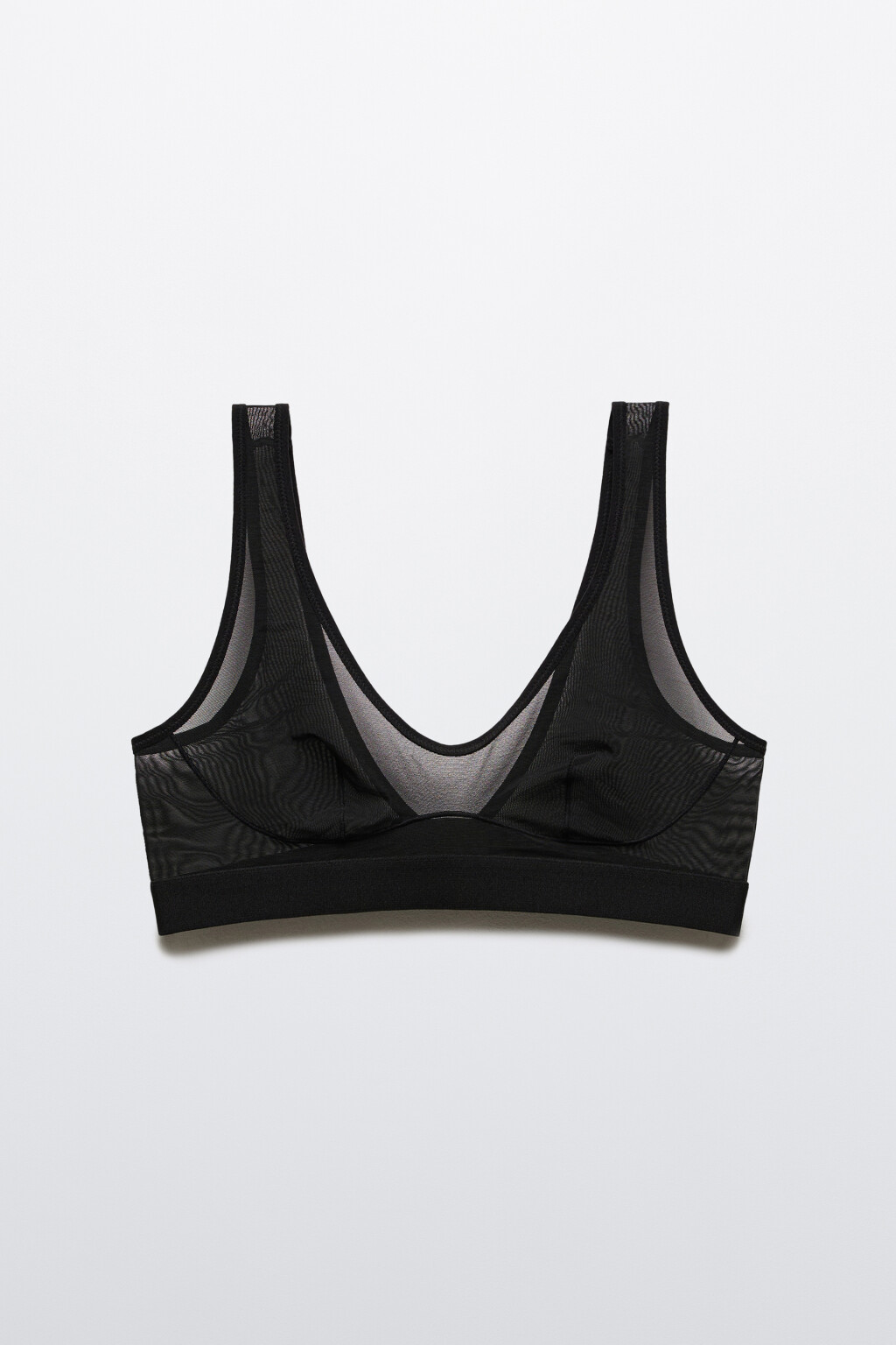 Бюстгальтер-бралетт из сетки - цвет черный - 5