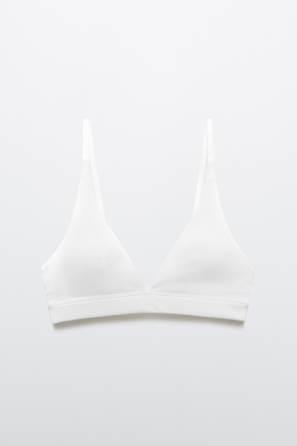 Бюстгальтер-бралетт из трикотажа - цвет белый - 6