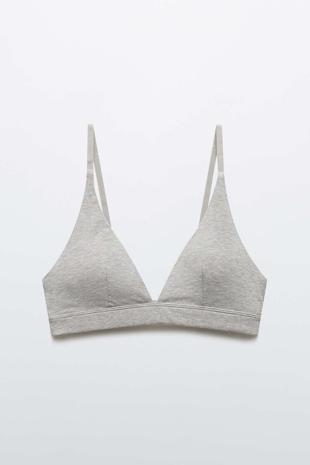 Бюстгальтер-бралетт из трикотажа - цвет серый - 5