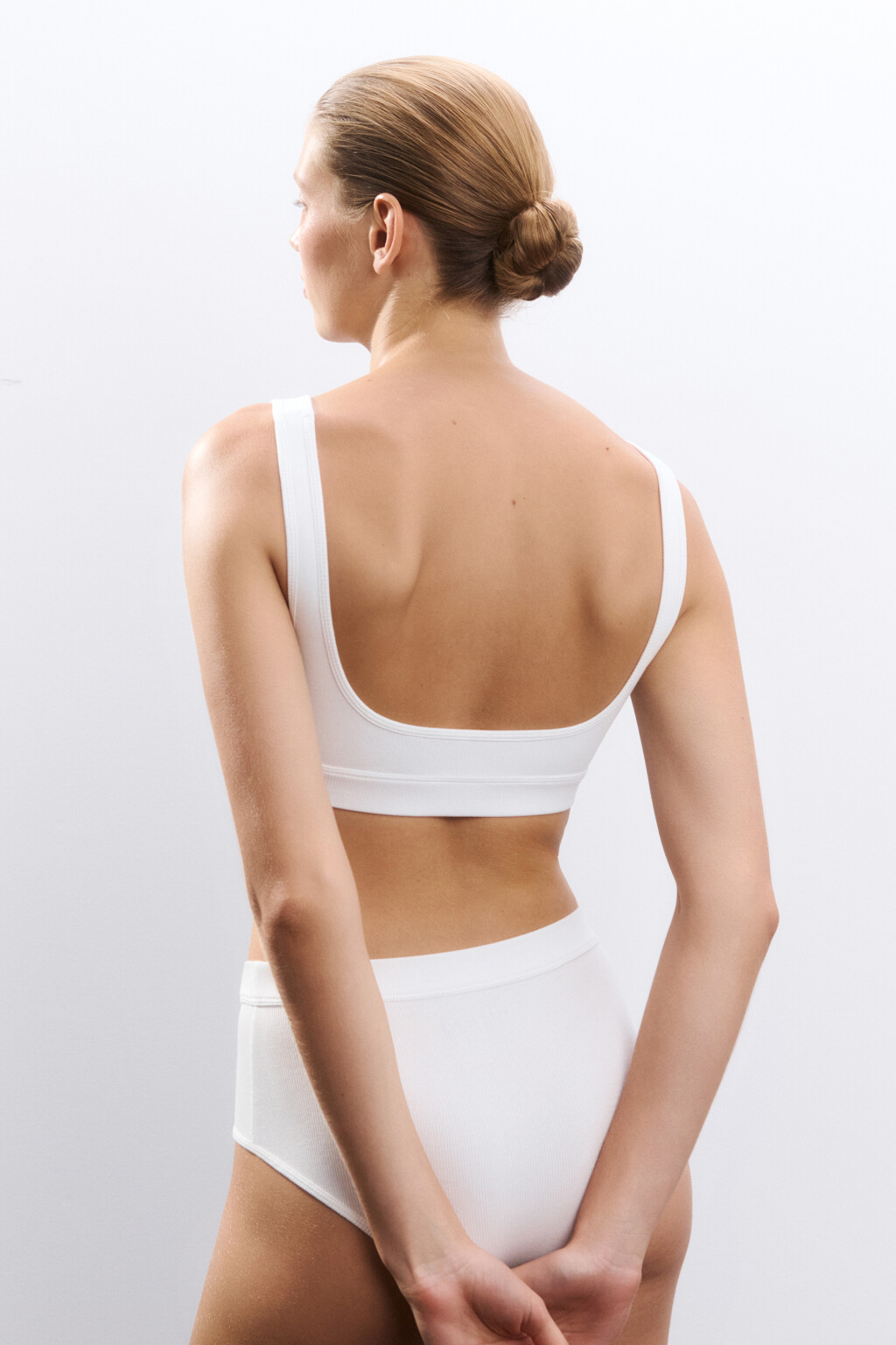 Бюстгальтер-топ из трикотажа - цвет белый - 4