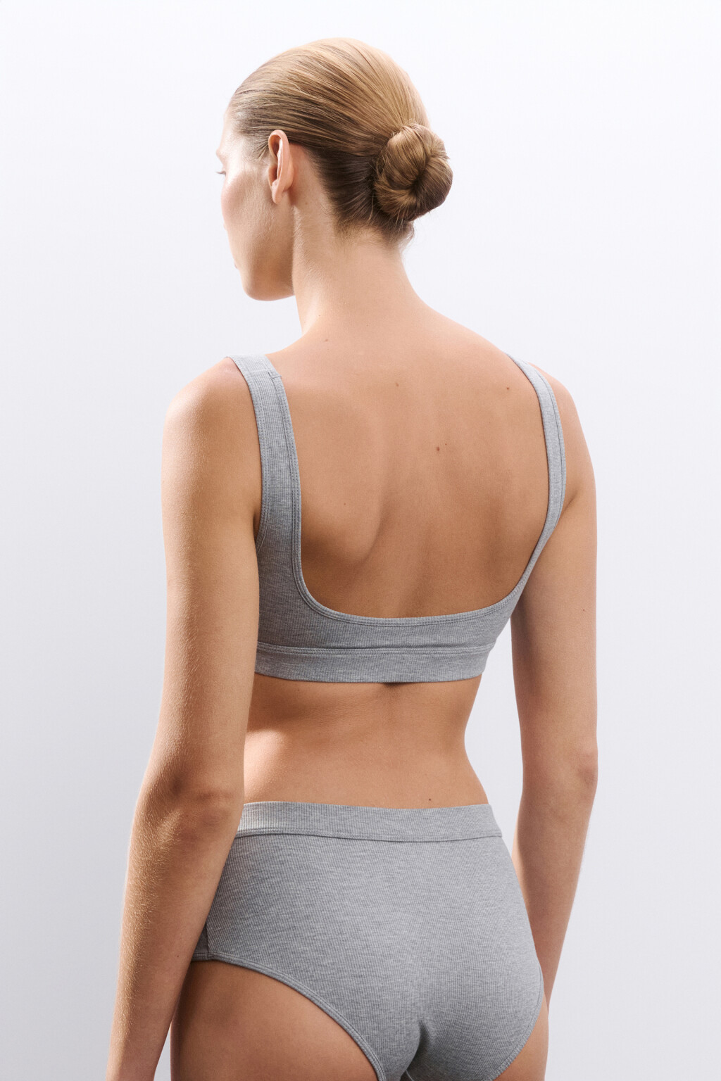 Бюстгальтер-топ из трикотажа - цвет серый - 3