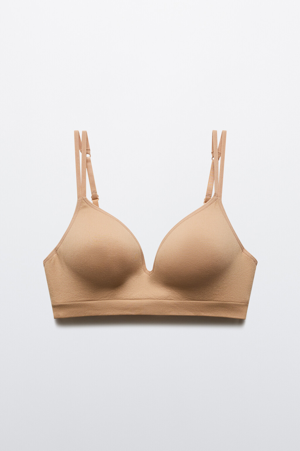 Бюстгальтер-бра базовый с пуш-ап - цвет бежевый - 5