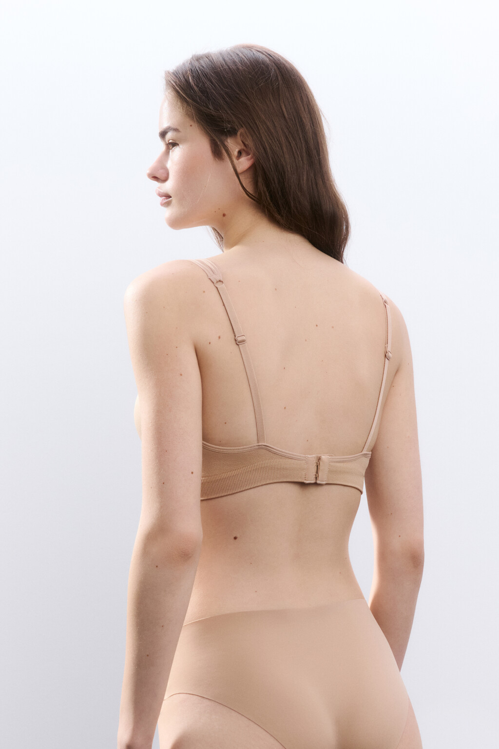 Бюстгальтер-бра базовый с пуш-ап - цвет бежевый - 3