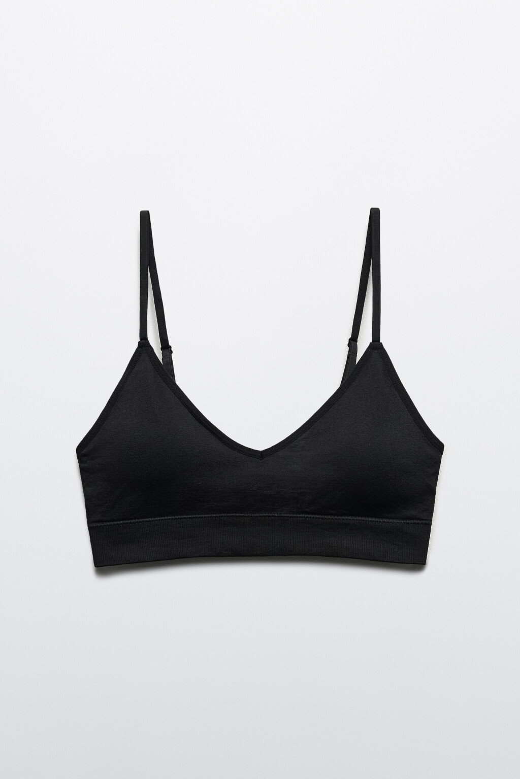 Бюстгальтер-топ на тонких бретелях - цвет черный - 6