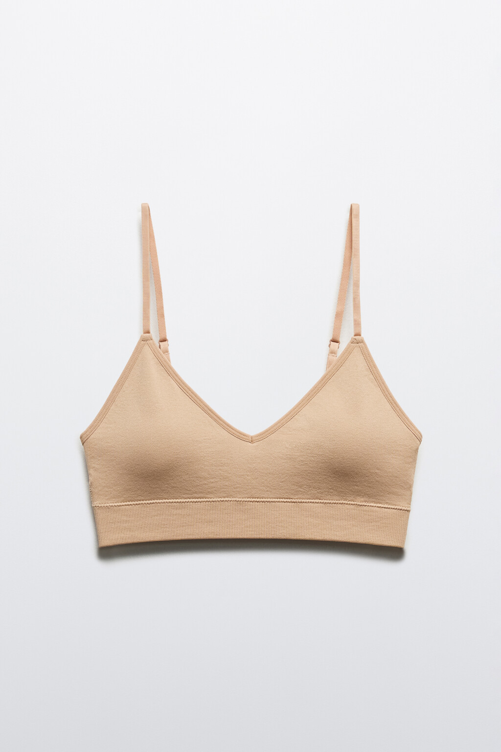 Бюстгальтер-топ на тонких бретелях - цвет бежевый - 5