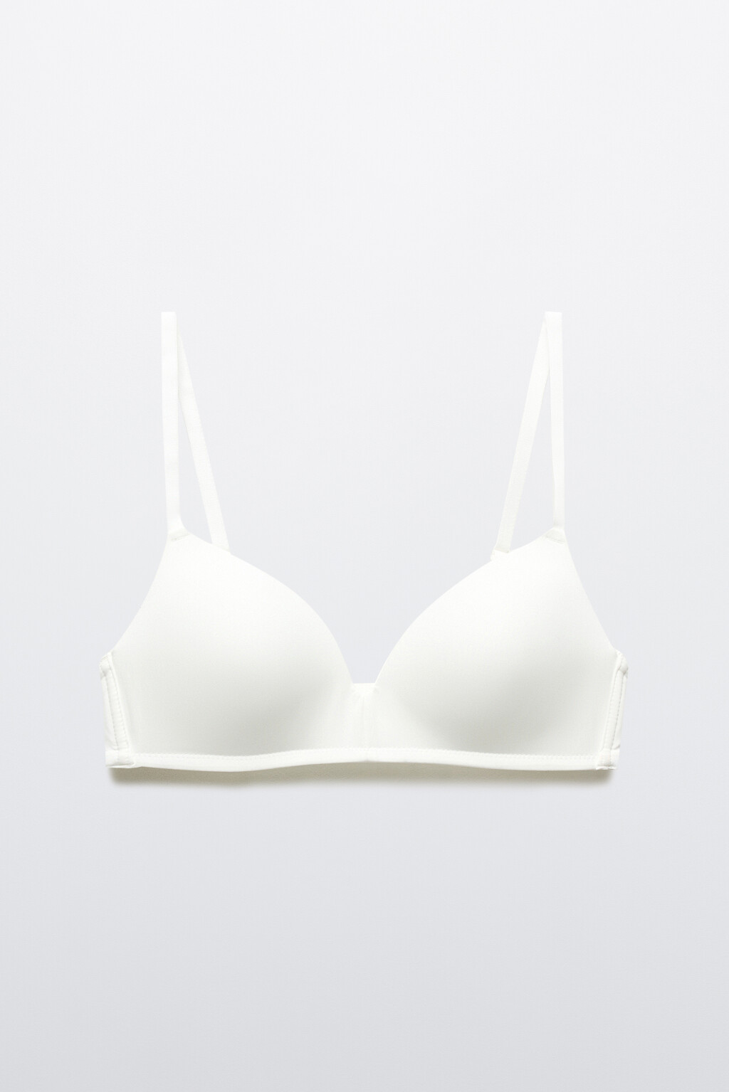 Бюстгальтер-бра на тонких бретелях - цвет белый - 1