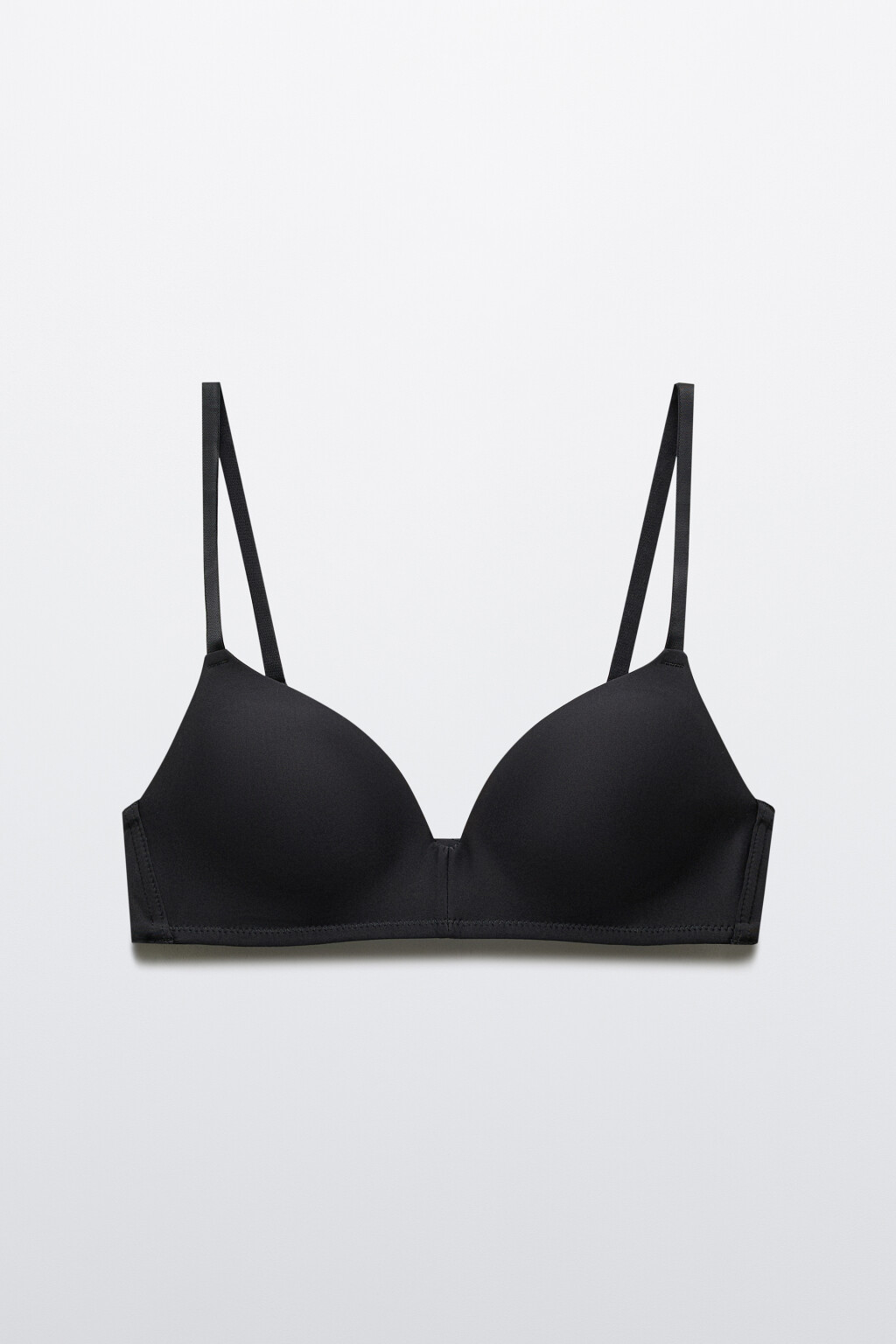 Бюстгальтер-бра на тонких бретелях - цвет черный - 5