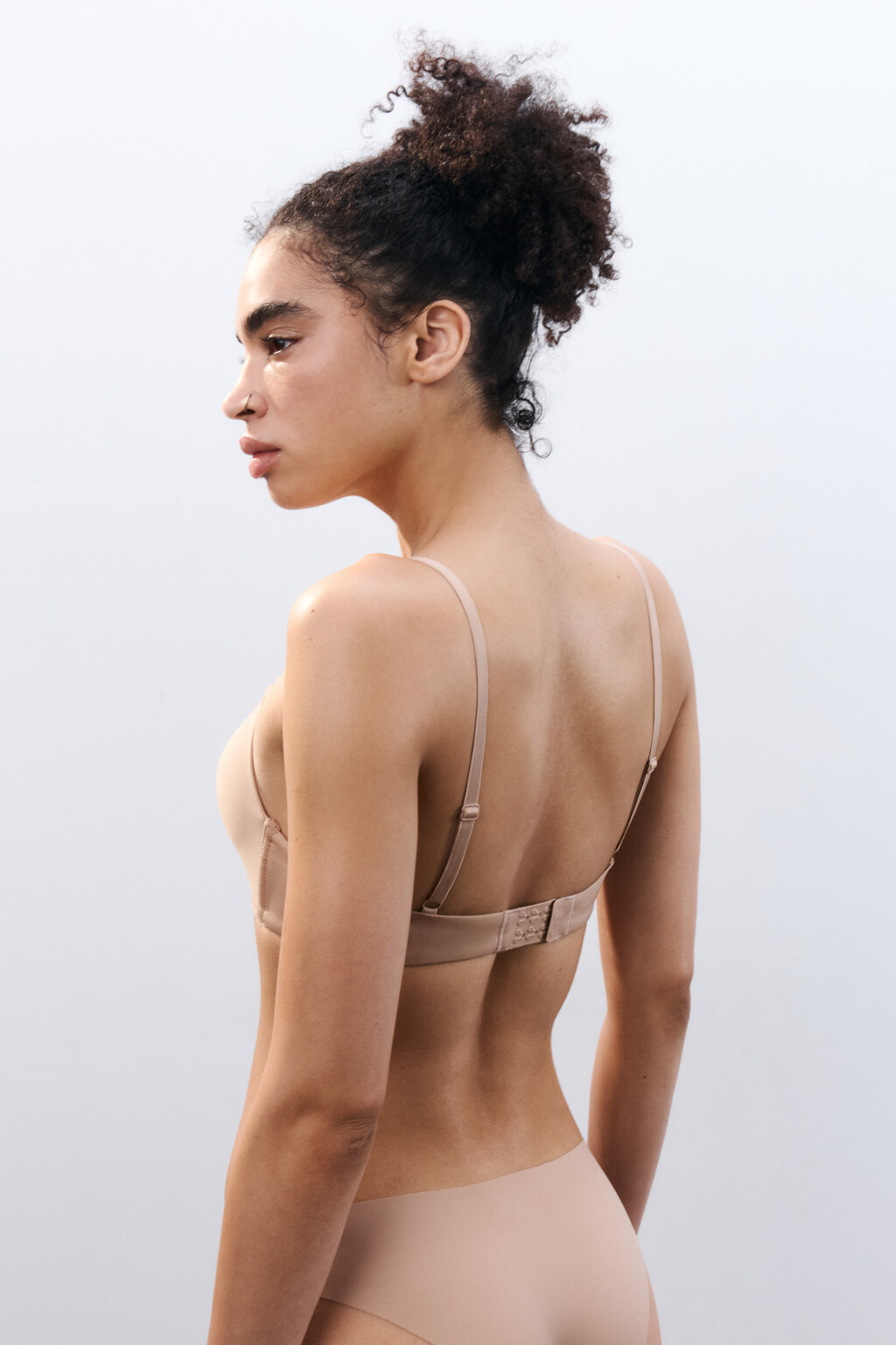 Бюстгальтер-бра на тонких бретелях - цвет бежевый - 3