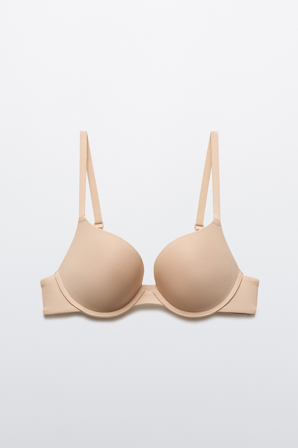 Бюстгальтер-бра базовый с пуш-ап - цвет бежевый - 5