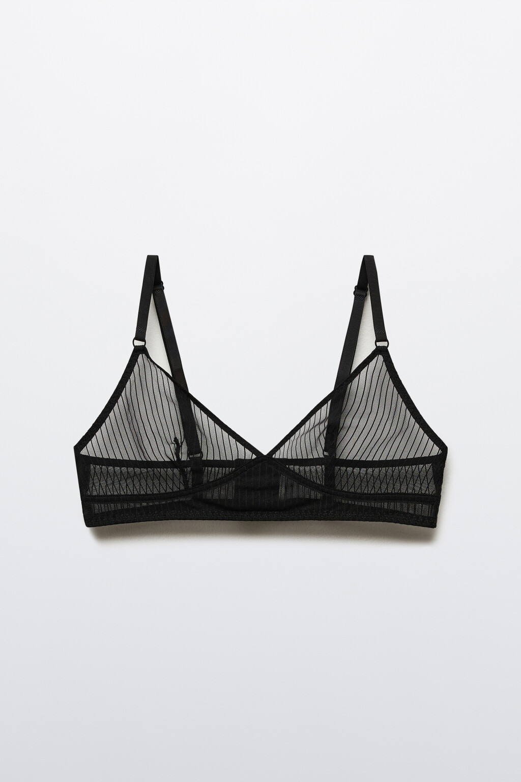 Бюстгальтер-бралетт из тонкой сетки - цвет черный - 5