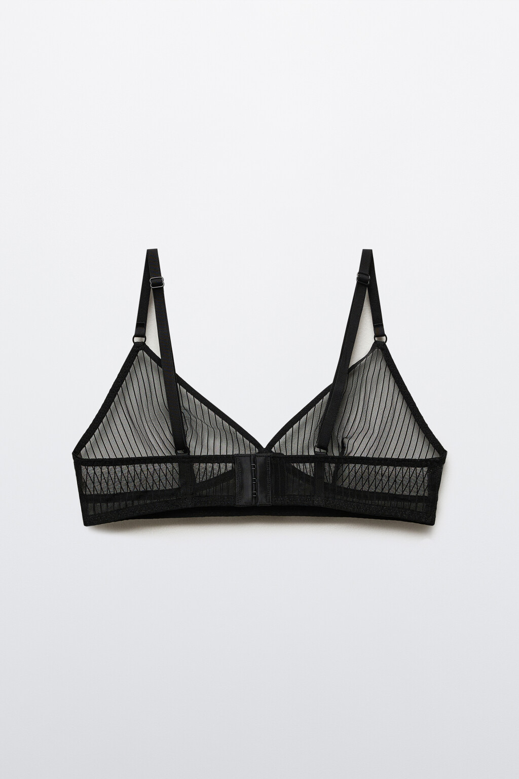 Бюстгальтер-бралетт из тонкой сетки - цвет черный - 6