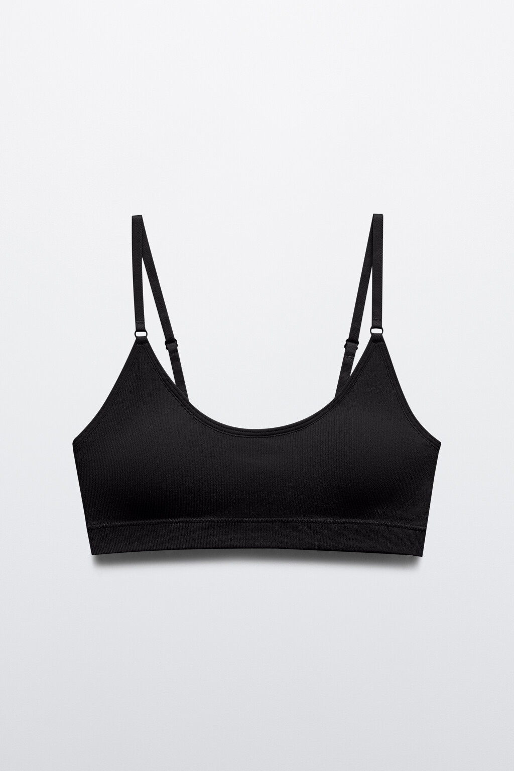 Бюстгальтер-топ бесшовный базовый - цвет черный - 5