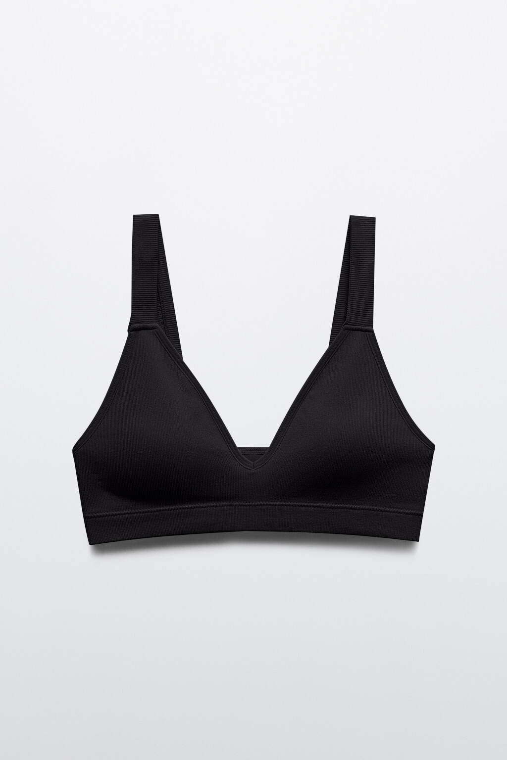 Бюстгальтер-топ бесшовный базовый - цвет черный - 5