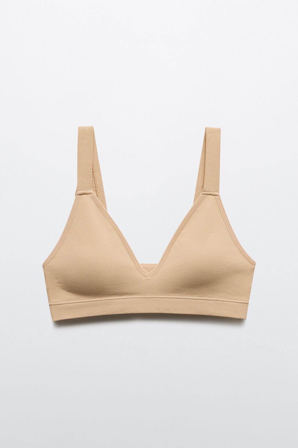 Бюстгальтер-топ бесшовный базовый - цвет бежевый - 5