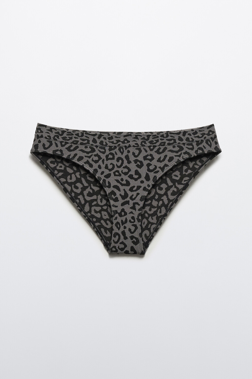 Трусы-слипы с леопардовым принтом - цвет серый - 5
