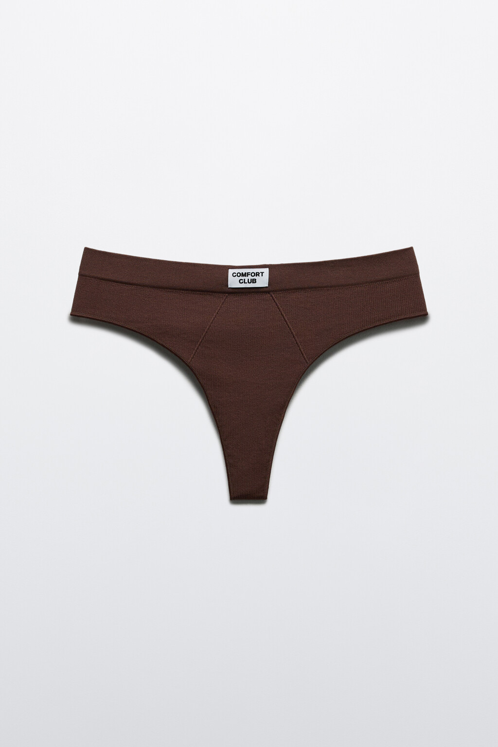 Трусы-стринги бесшовные с рельефами - цвет коричневый - 5