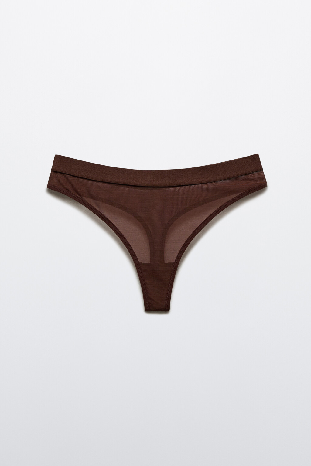 Трусы-стринги из сетки - цвет коричневый - 6