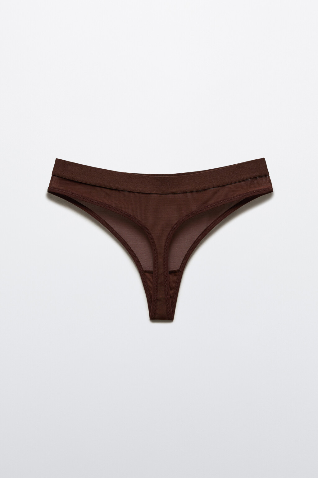 Трусы-стринги из сетки - цвет коричневый - 7