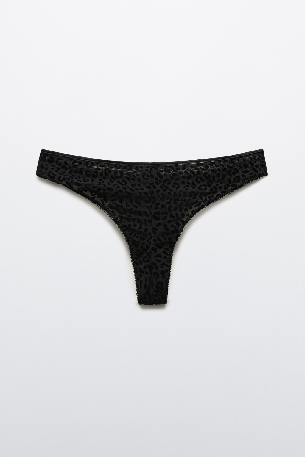 Трусы-бразильяна сетчатые с бантиком - цвет черный - 6