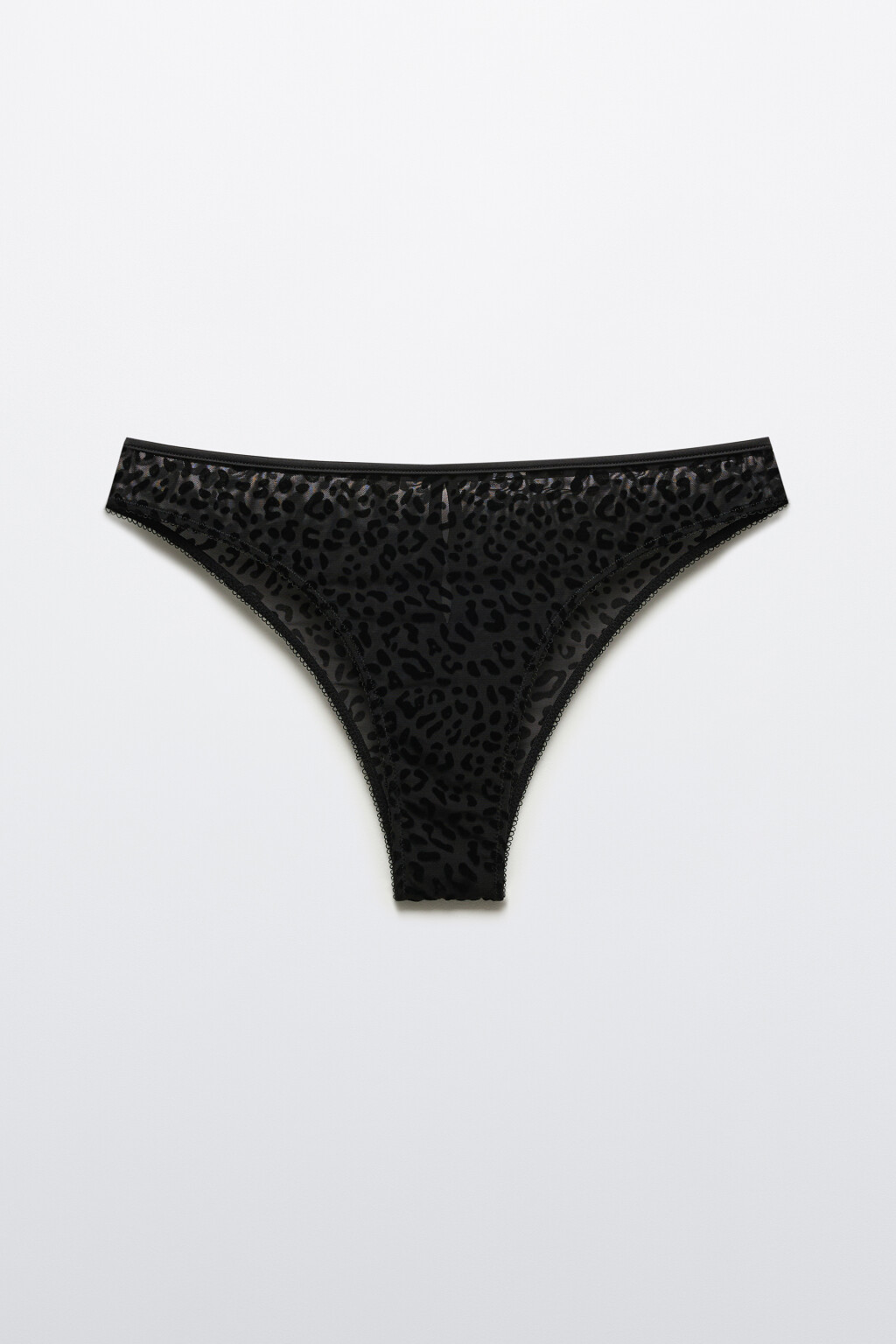 Трусы-слипы сетчатые с бантиком - цвет черный - 5