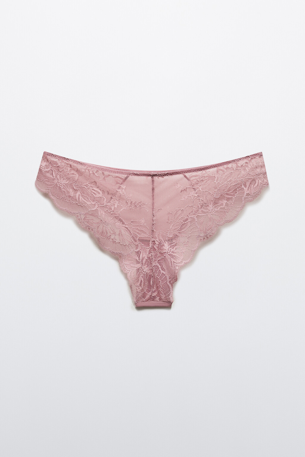 Трусы-слипы с цветочным кружевом - цвет розовый - 6