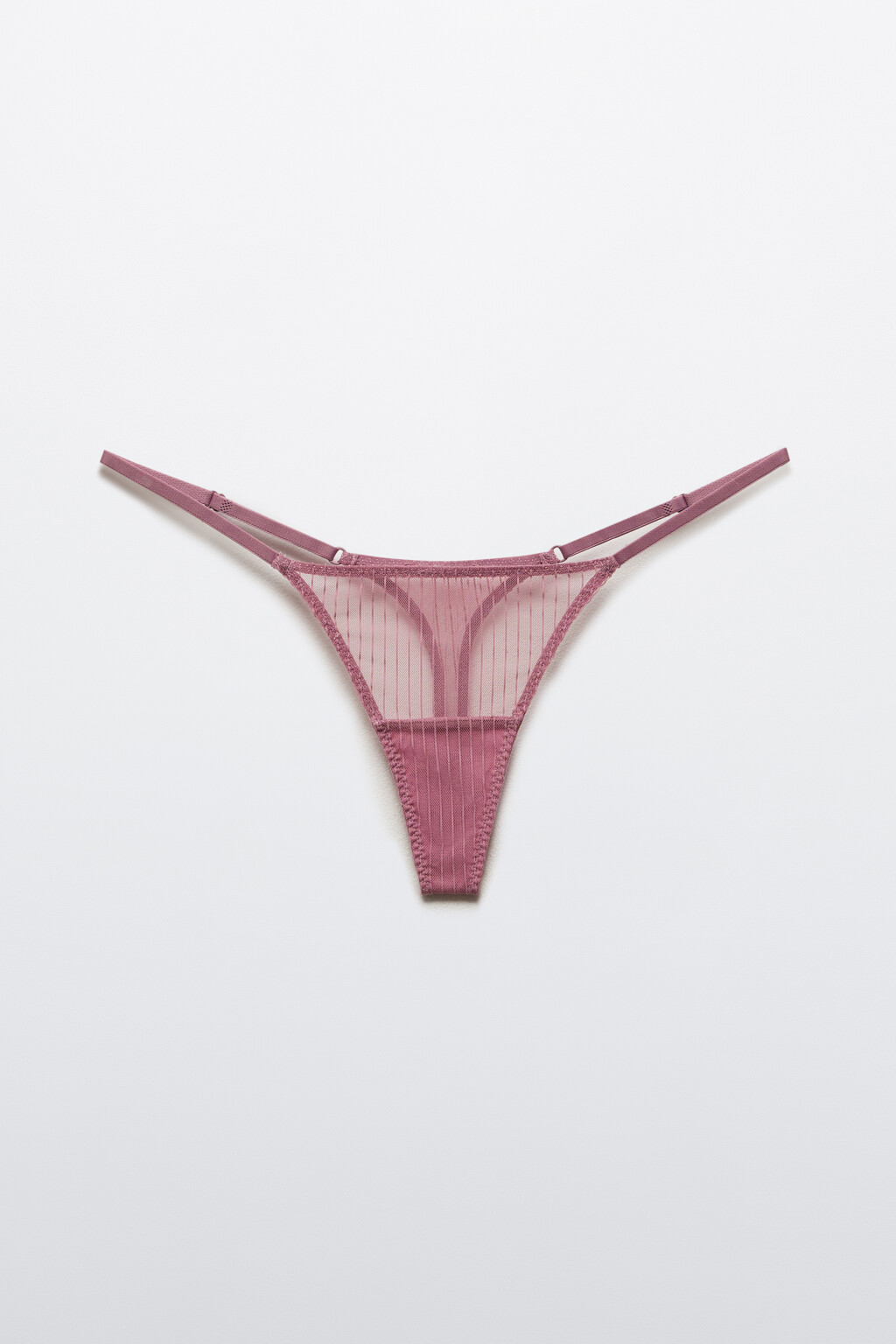 Трусы-стринги из тонкой сетки - цвет розовый - 6