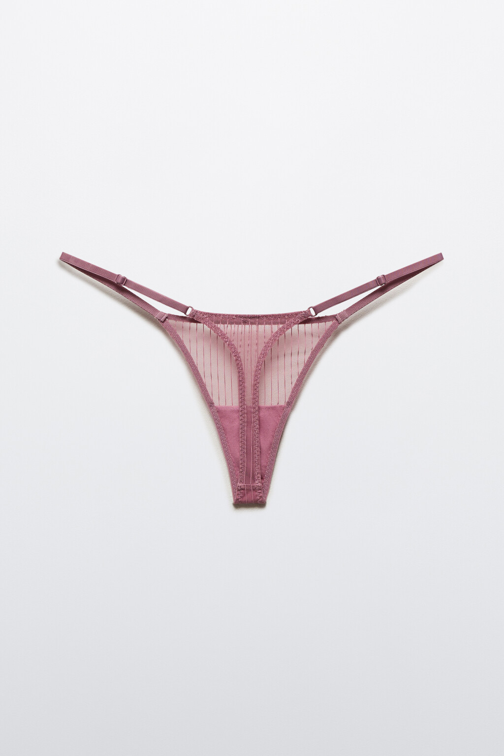 Трусы-стринги из тонкой сетки - цвет розовый - 7