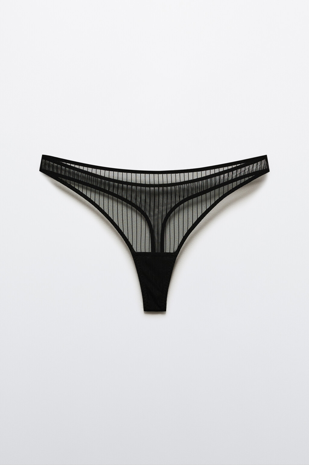 Трусы-стринги из тонкой сетки - цвет черный - 5