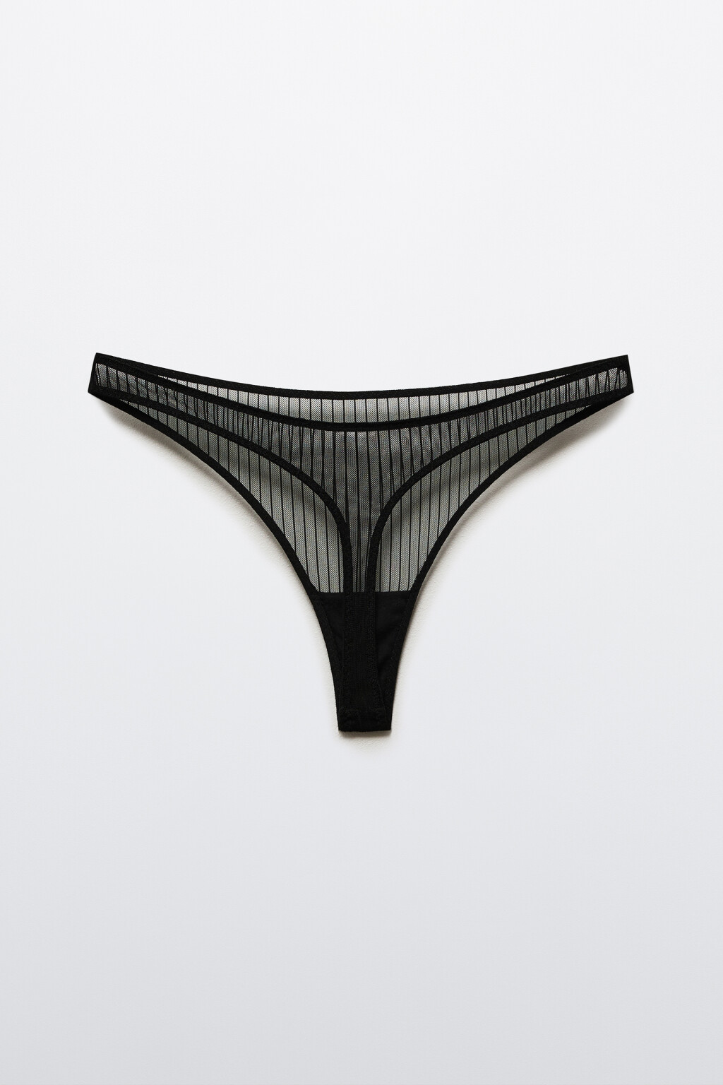Трусы-стринги из тонкой сетки - цвет черный - 6