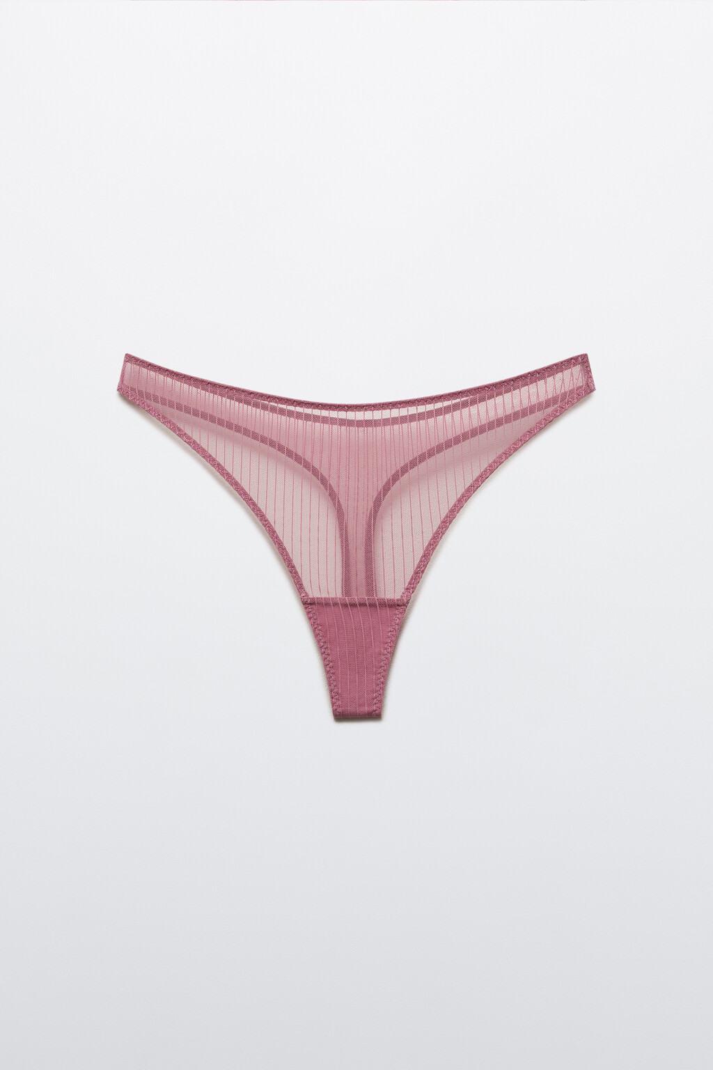 Трусы-стринги из тонкой сетки - цвет розовый - 5