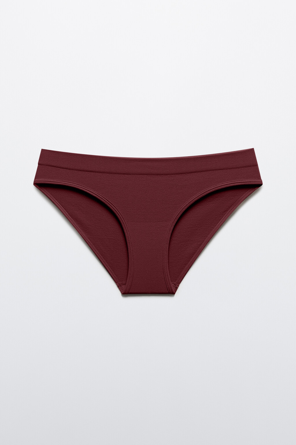 Трусы-слипы бесшовные базовые - цвет бордовый - 5
