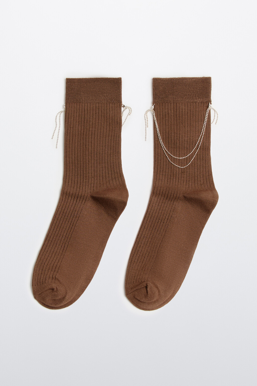 носки с цепью декоративной женские - цвет бежевый - 1