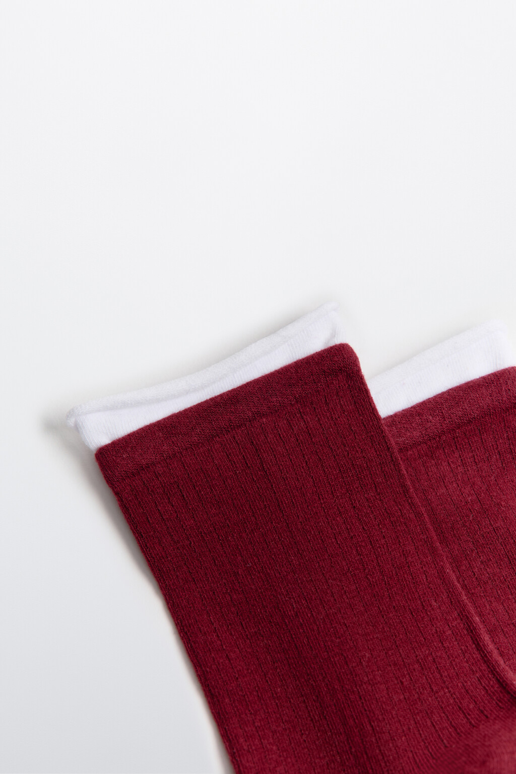 Носки с имитацией второго слоя - цвет бордовый - 2