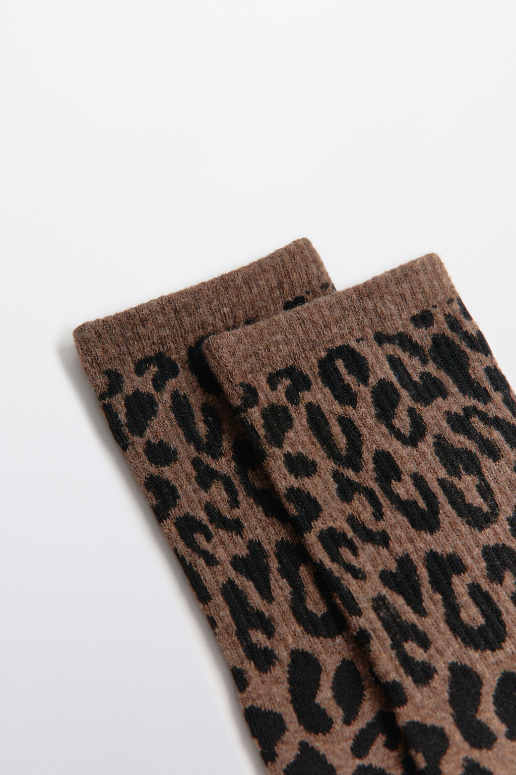 Носки с леопардовым принтом - цвет коричневый - 2