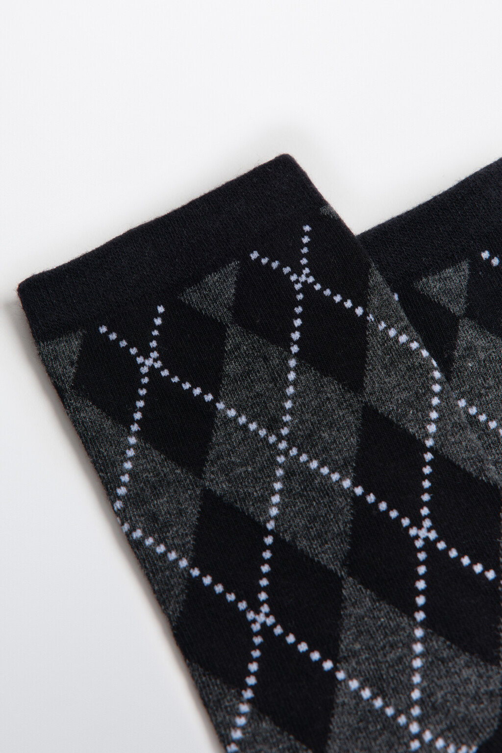Носки с принтом аргайл - цвет черный - 2