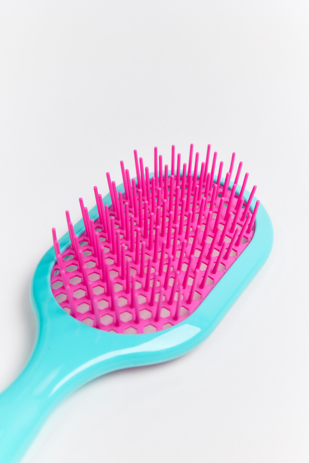Расческа массажная для мокрых волос - цвет голубой - 2