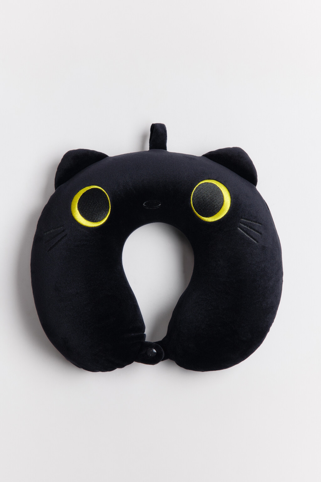 Подушка для шеи с котиком - цвет черный - 1