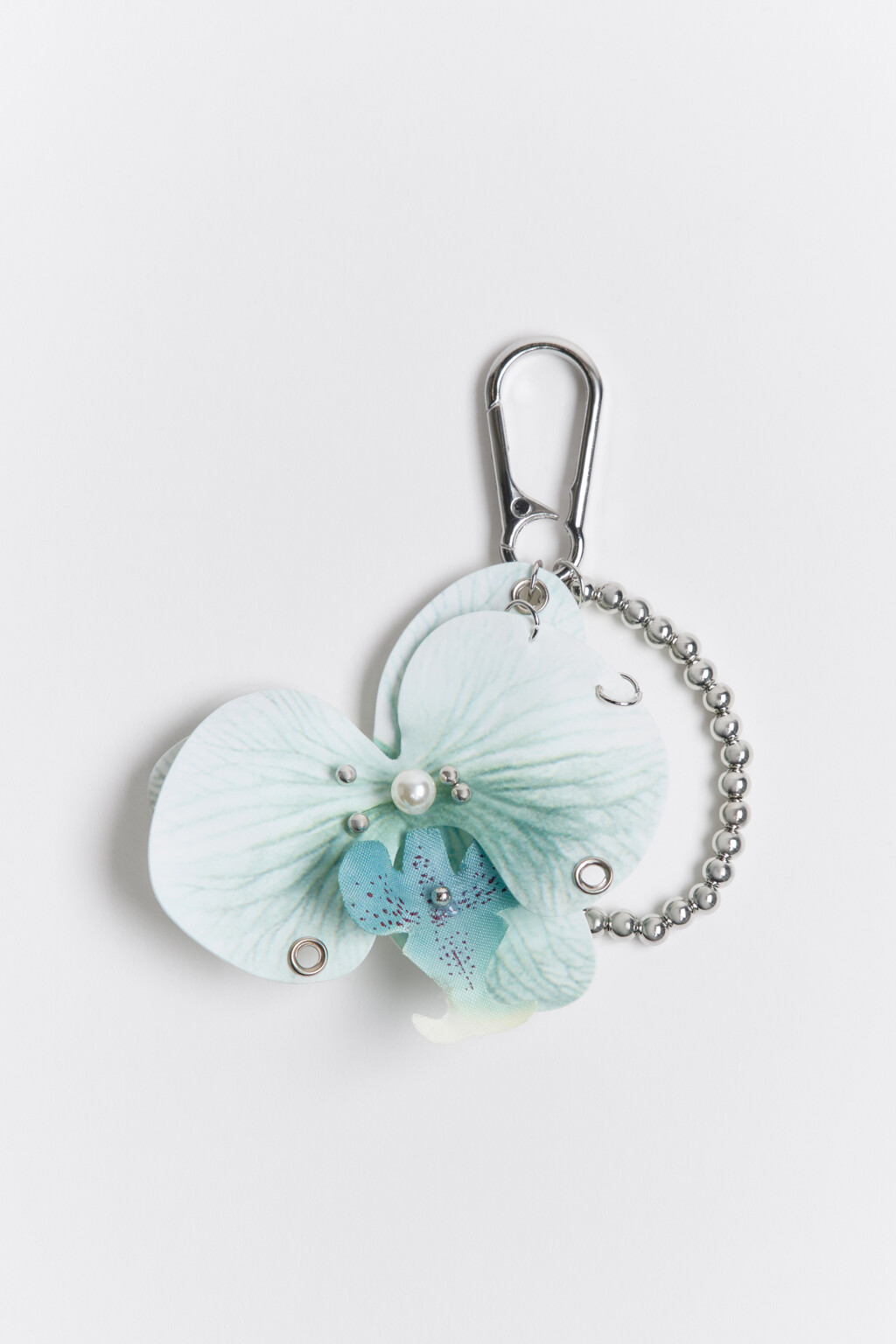 Брелок-обвес в виде цветка - цвет серый - 1