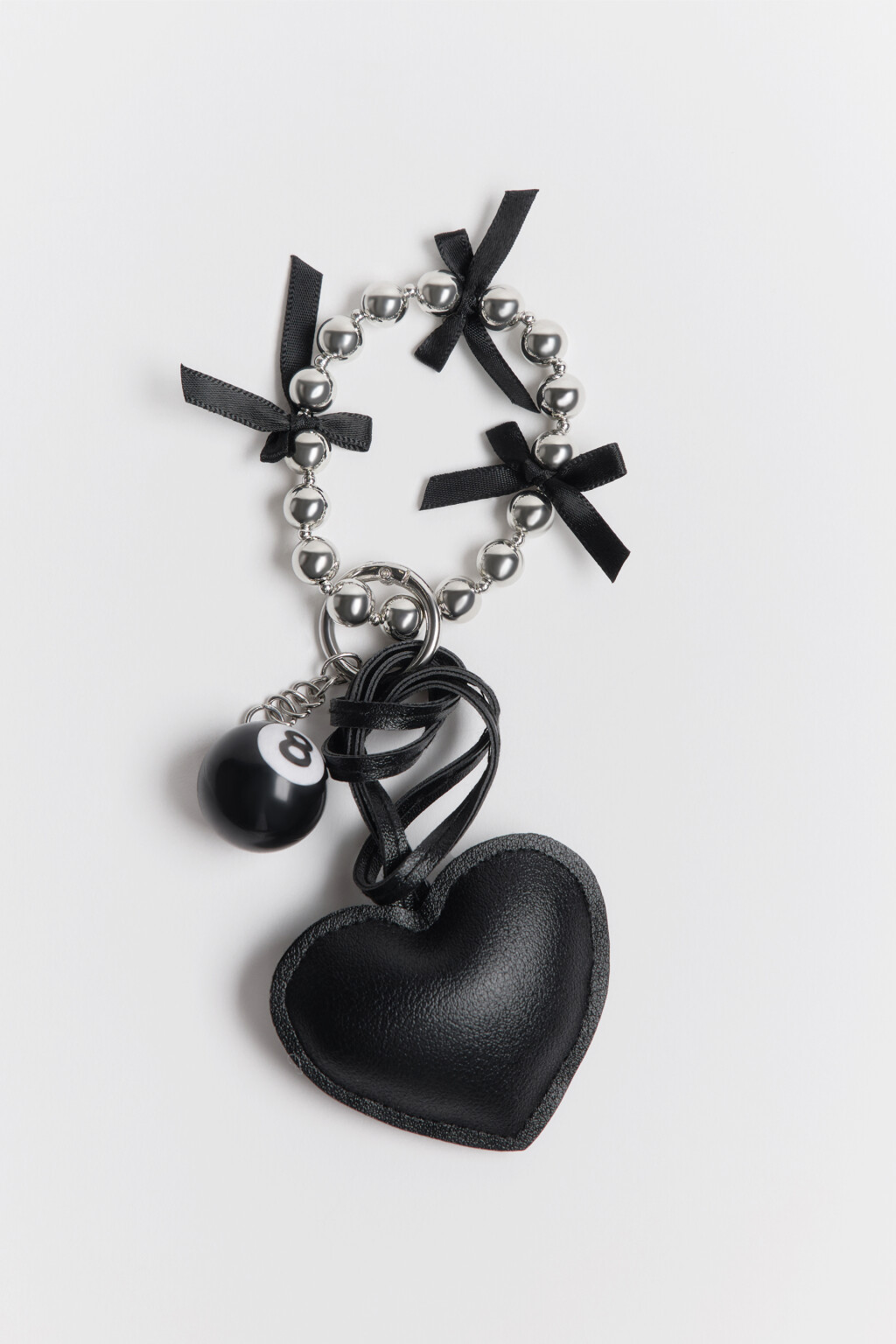 Брелок-обвес с сердечком и бантиками - цвет мультиколор - 1