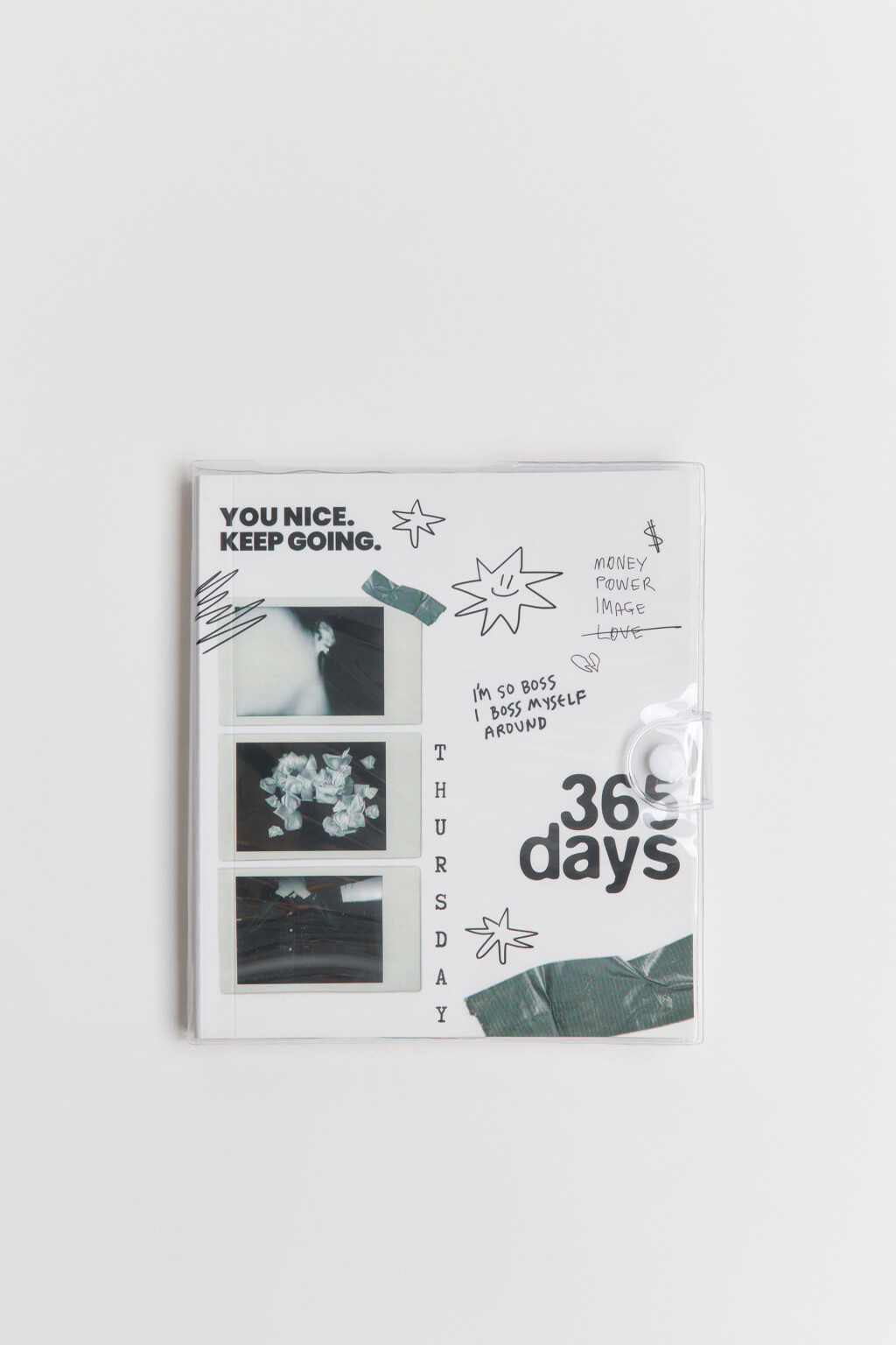 Блокнот с принтом - цвет белый - 1